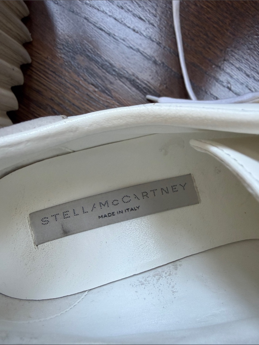 STELLA MCCARTNEY White Platform Sneakers Glitter Yellow Pink Green Stars Sz 38.5 - Picture 13 of 16